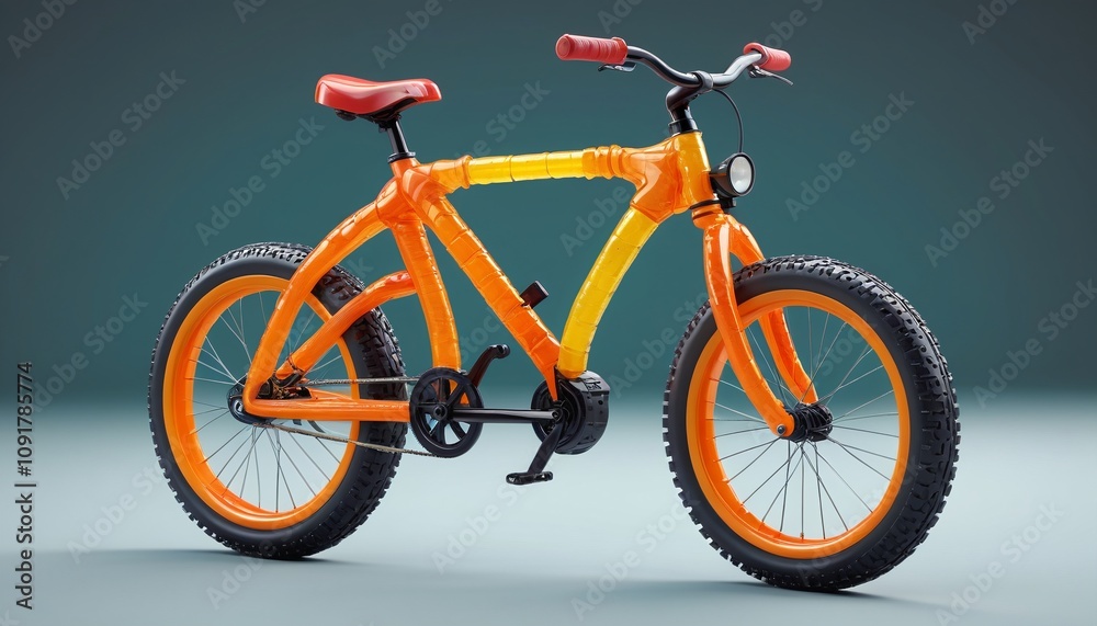 Fototapeta premium A gummy bicycle with licorice spokes and jelly tires, Generative AI