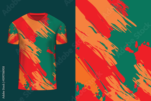 Jersey design for sports, Football Cricket Soccer Racing kit design vector t-shirt