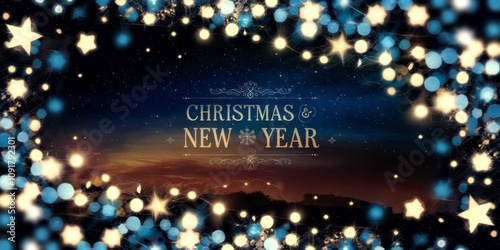 christmas card with christmas tree