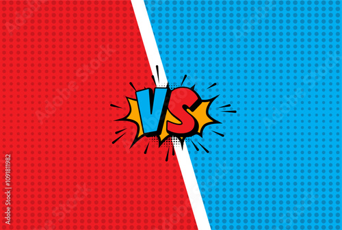 For war or war game flat cartoon symbol vs. or logo