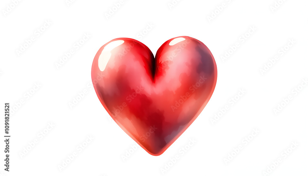 Obraz premium Heart isolated with white highlights, png