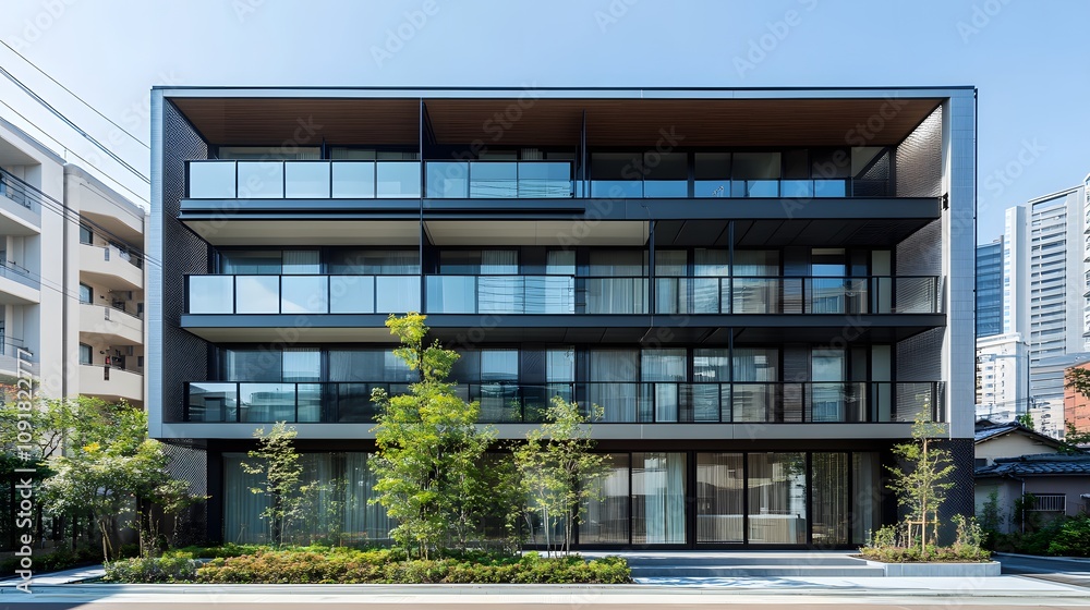 Obraz premium 近代的な日本のマンション