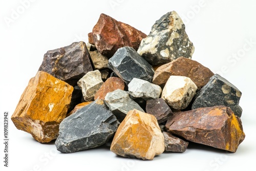 Colorful Collection of Natural Stone Rocks photo