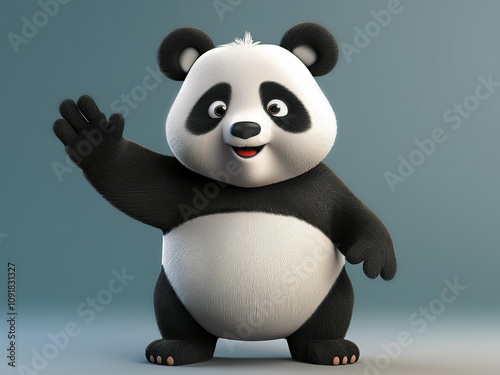  panda with a background