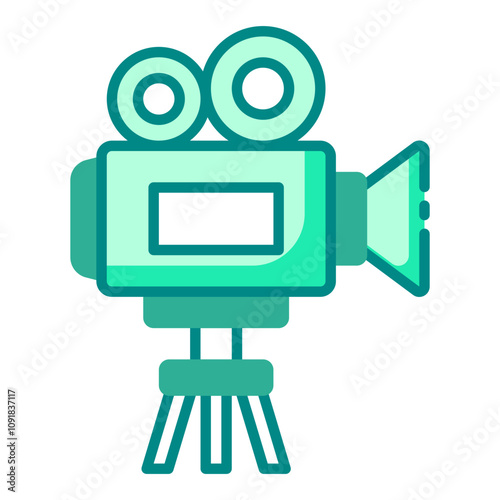 Documentary icon with a film camera for nonfiction stories