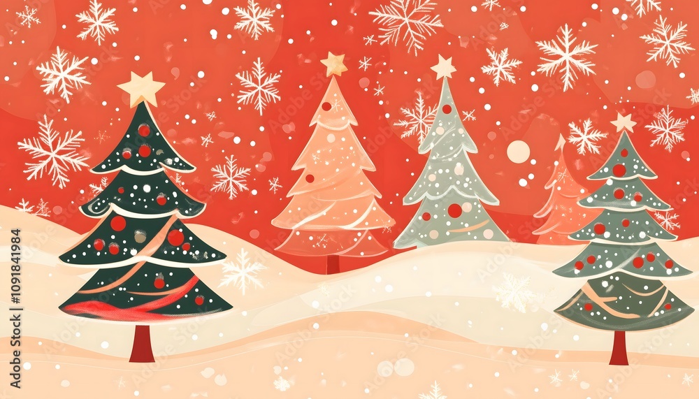 Fototapeta premium A christmas themed illustration