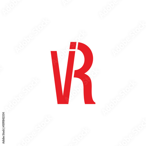 letters vir simple linked symbol logo vector photo