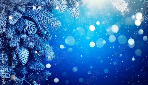 blue christmas decorative background