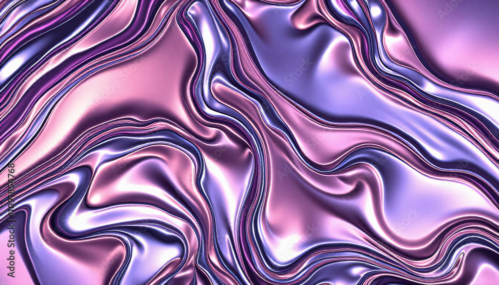 Fototapeta premium abstract background of shiny purple metallic veiny cloth