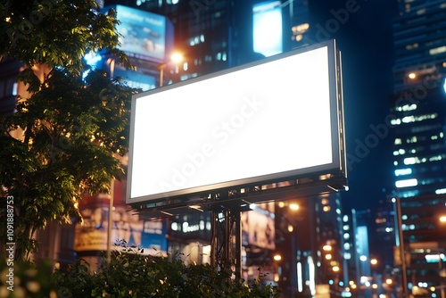 Mockup of an Empty Billboard in Times Square, New York City