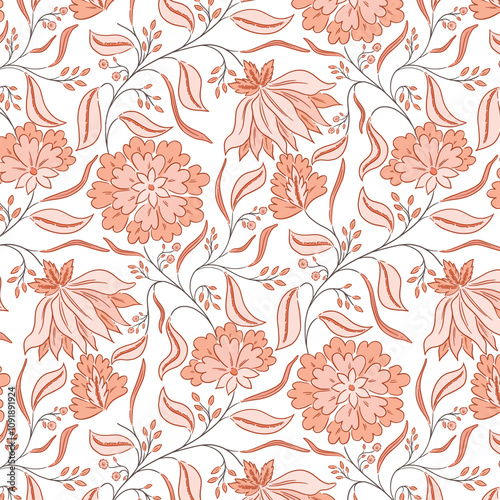 Beautiful Autumn Chintz Allover floral pattern