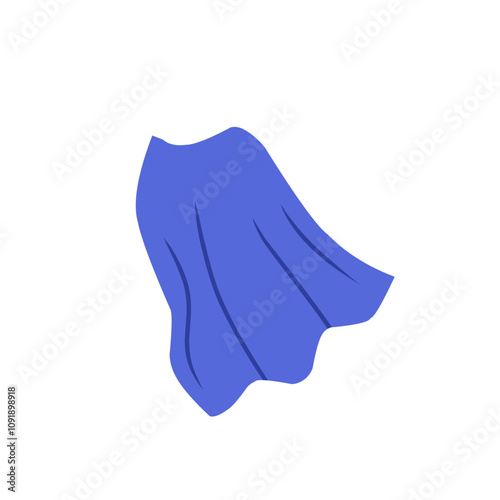 blue superhero cape vector design