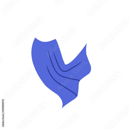 blue superhero cape vector design