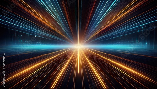 A close up of a light trail with a dark background