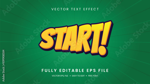 Start 3D editable text effect style