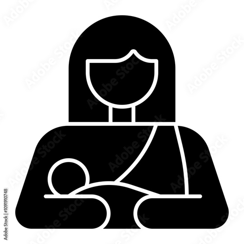 Breastfeeding solid icon