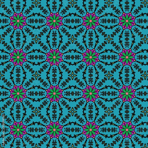 seamless pattern with flowers