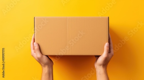 Holding a Cardboard Box photo