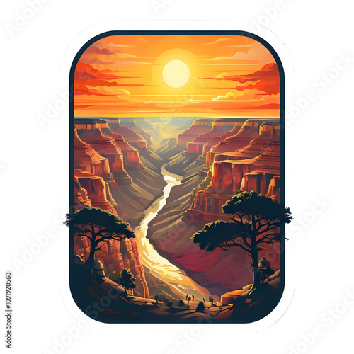 Sunset Grand Canyon Sticker