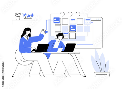Calendaring software isolated cartoon vector illustrations.