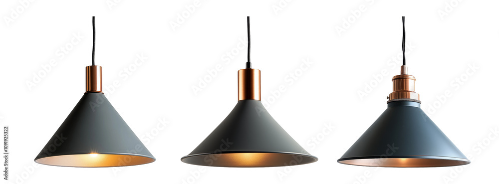 Modern Pendant Lights on Transparent Background Modern Pendant Lights on Transparent Background