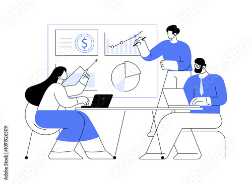 Online marketing analytics isolated cartoon vector illustrations.