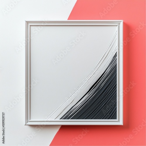 Abstract art with bold lines and color contrast photo