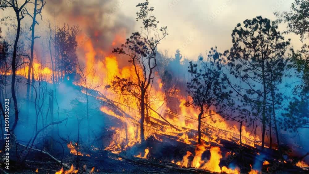 fire in the forest