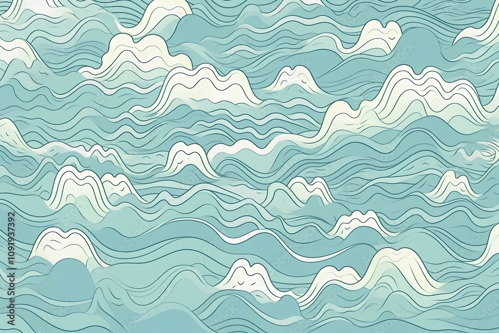 Obraz premium seamless pattern with waves