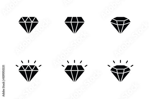Diamond icon vector for web, computer and mobile app