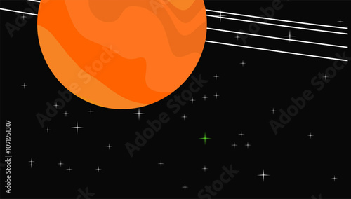 Space theme background full of stars and planets, space background with retro colors, elegant background, astronomy, science