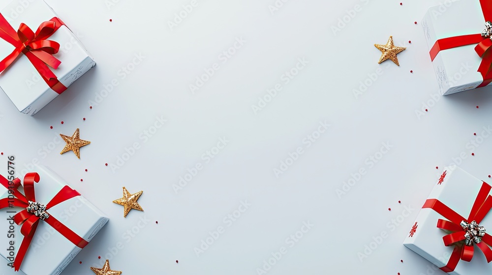 Fototapeta premium Christmas Invitation Mockup, Generative AI