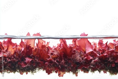 Underwater beauty of red algae seaside nature photography serene environment close-up view marine life photo