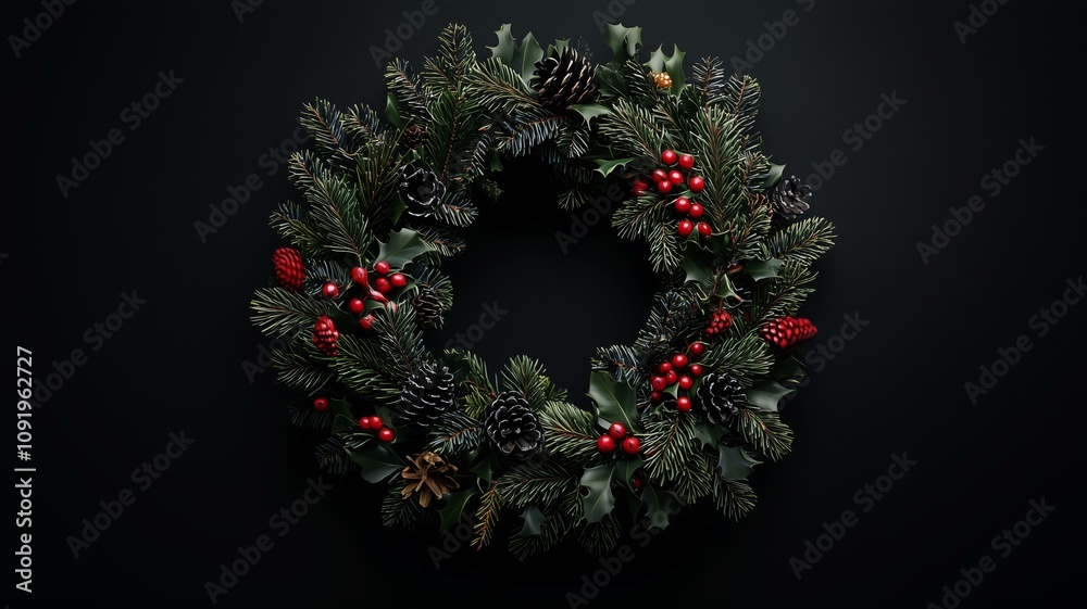 クリスマスリースの背景画像