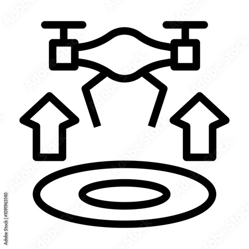 drone take off Line Icon