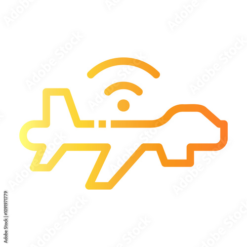 uav Line Gradient Icon