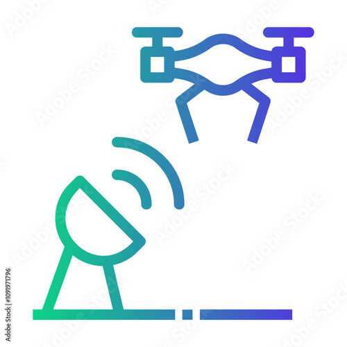 unmanned Line Gradient Icon