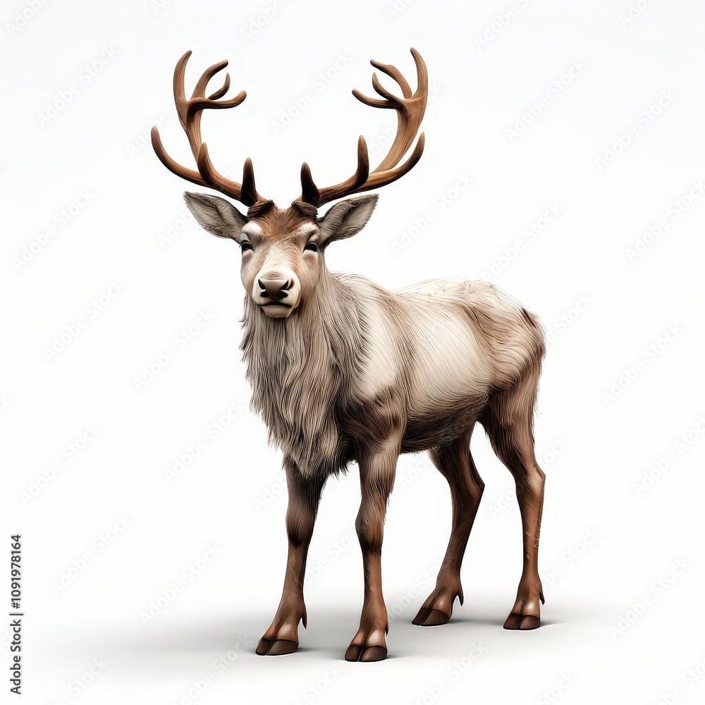 Fototapeta premium the AI Image Generator, reindeer isolated