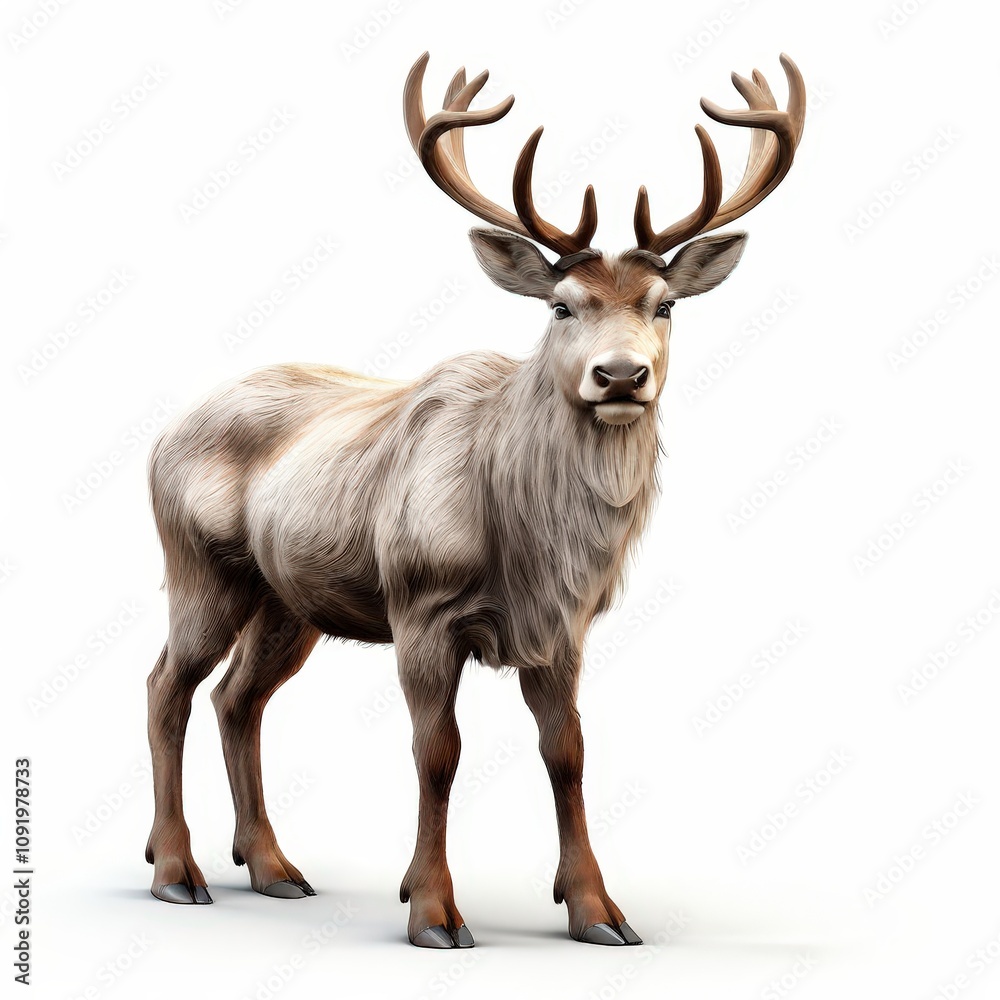 Fototapeta premium the AI Image Generator, reindeer isolated