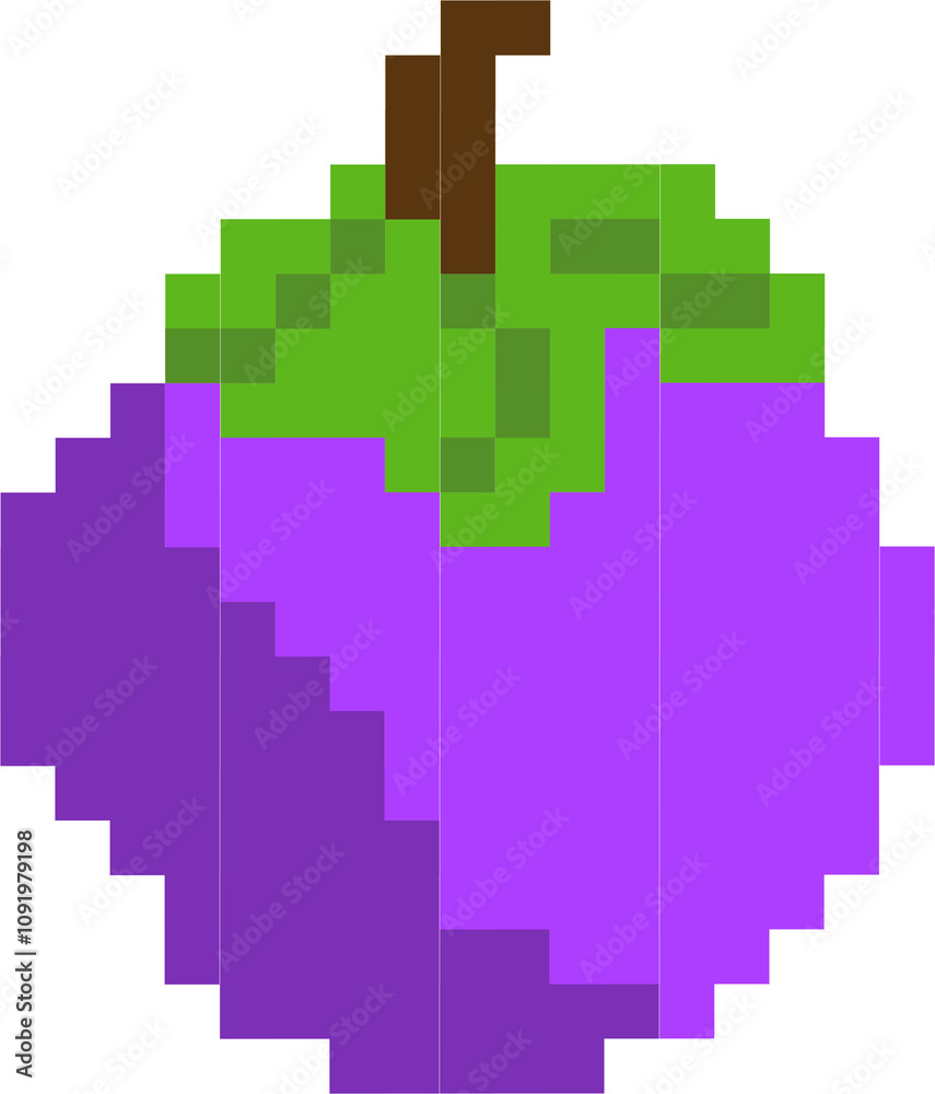 Obraz premium Fruit illustration in pixel style