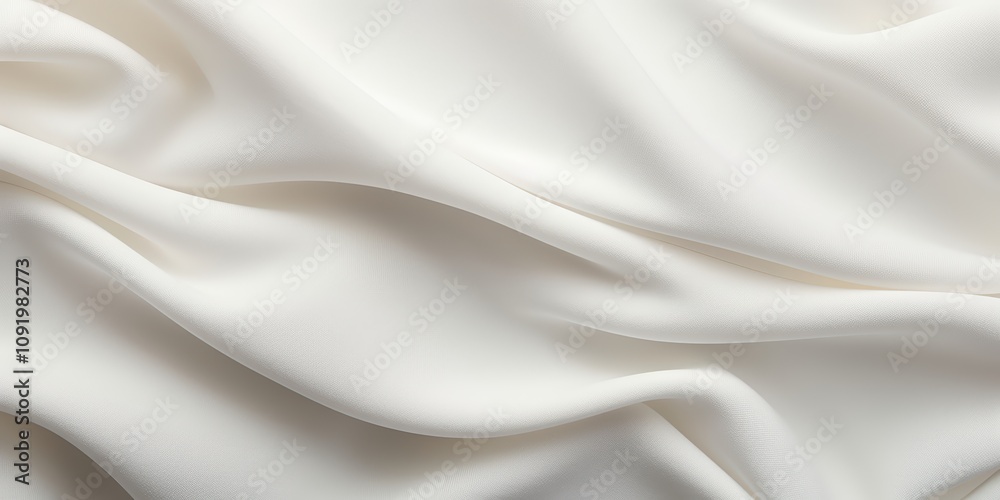 Obraz premium Elegant white silk fabric draped gracefully