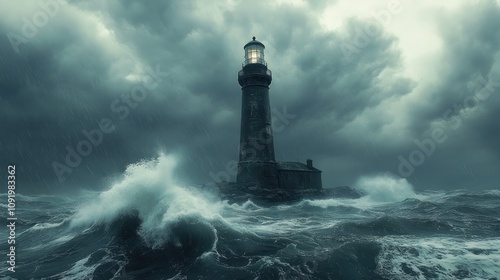 Lighthouse in a Storm