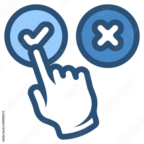 select choice check mark button icon