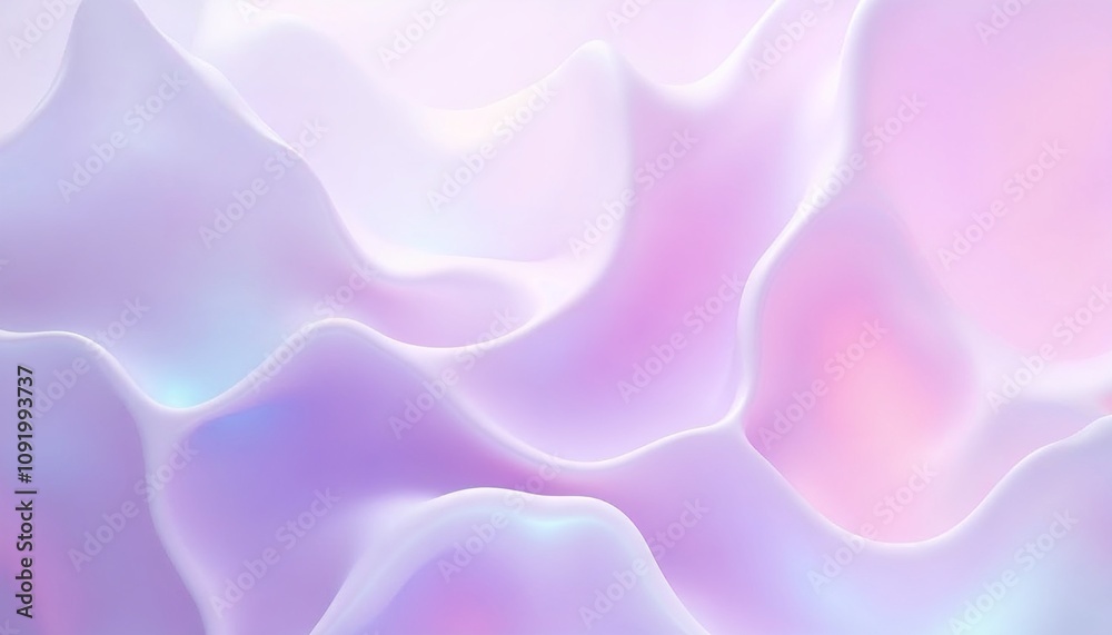 Obraz premium Soft abstract pastel waves with iridescent hues