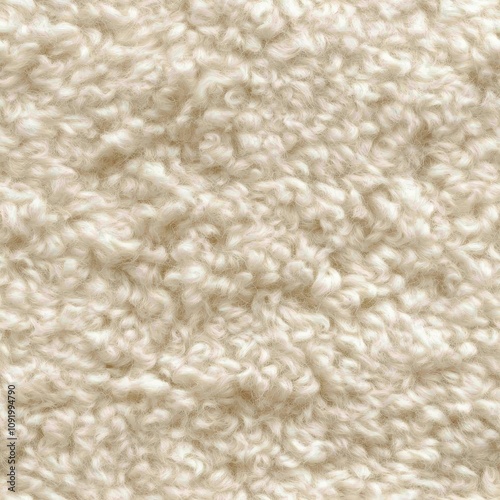 Close-up of soft beige wool texture photo