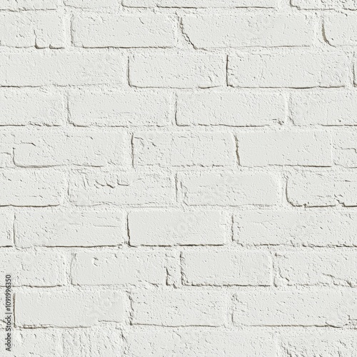 White textured brick wall background photo