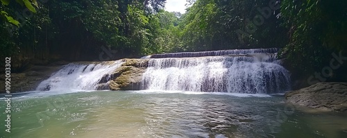 Discover the beautiful waterfalls of Huay Mae Khamin in Kanchanabur photo