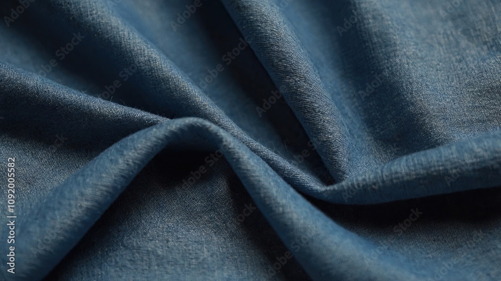 Obraz premium light blue fabric with smooth folds 