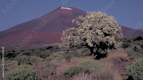 shady trees in the volcanic mountains