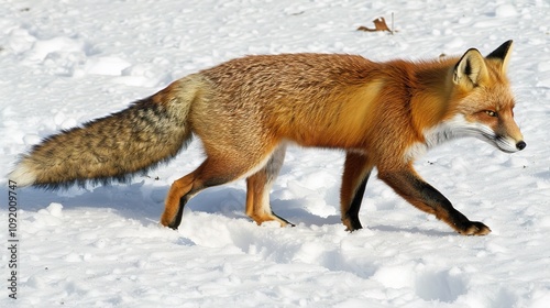 red fox in snow